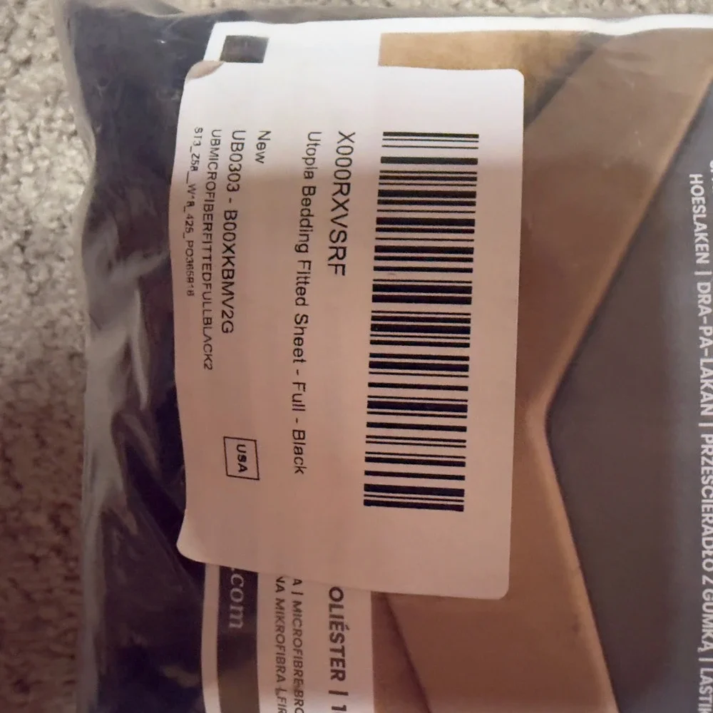 Utopia Bedding Full Fitted Sheet Black Brushed Microfiber UB0303 B00XKBMV2G